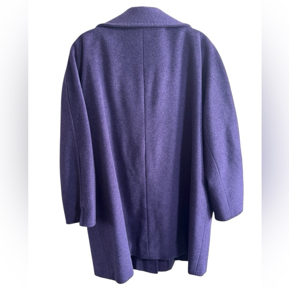 Ellen Tracy Wool Angora Plum Coat 20W - Picture 3 of 10